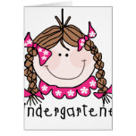 Brunette Girl Kindergartener cards