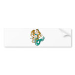 brunette mermaid bumper stickers