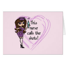 Brunette Nurse T-shirts and Gifts Card
