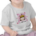 Brunette Princess 2nd Birthday t-shirts