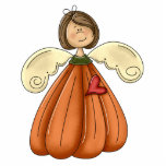 brunette pumpkin angel cut out