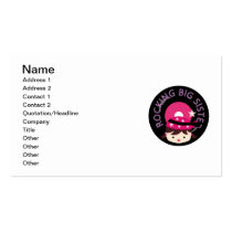 Brunette Rocking Big Sister business cards
