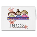 Brunette Slumber Party Princess Greeting Card