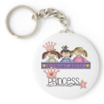 Brunette Slumber Party Princess Keychain