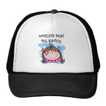 Brunette World's Best Big Sister Tshirts Mesh Hat
