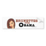 Brunettes for Obama Bumper Sticker