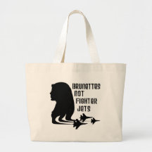 Brunettes Not Fighter Jets tshirt Bags