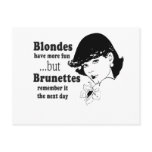 BRUNETTES REMEMBER IT postcards