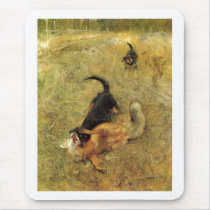 Bruno Liljefors - Beagle Dog and Fox 1885 Oil