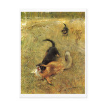Bruno Liljefors - Beagle Dog and Fox 1885 Oil
