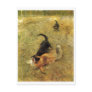 Bruno Liljefors - Beagle Dog and Fox 1885 Oil Postcards
