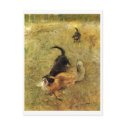 Bruno Liljefors - Beagle Dog and Fox 1885 Oil postcards