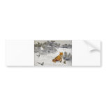 Bruno Liljefors - Fox in Winter Landscape - Oil bumper stickers