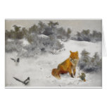 Bruno Liljefors - Fox in Winter Landscape - Oil cards