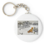 Bruno Liljefors - Fox in Winter Landscape - Oil Key Chains