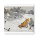 Bruno Liljefors - Fox in Winter Landscape - Oil magnets