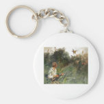 Bruno Liljefors - Hunters and Mallards 1916 Oil Key Chain
