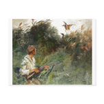 Bruno Liljefors - Hunters and Mallards 1916 Oil postcards