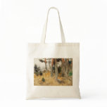 Bruno Liljefors - Räv i skogsparti Fox Trees oil Tote Bag