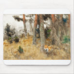 Bruno Liljefors - Räv i skogsparti Fox Trees oil mousepads