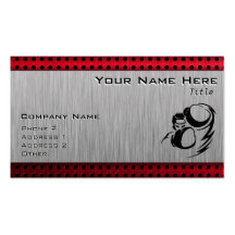 Brushed aluminium look Boxer Business Card
