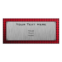 Brushed Aluminium look Golfer Full Colour Rack Card