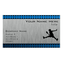 Brushed Aluminium look Tennis Business Card