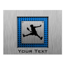 Brushed Aluminium look Tennis Postcards
