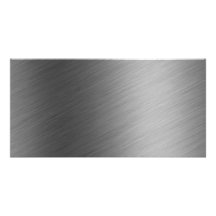 Brushed Aluminium Metal Look Photo Greeting Card