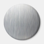 Brushed Aluminium Metal Refrigerator Magnet
