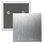 Brushed Aluminium Metallic Textured Pinback Buttons