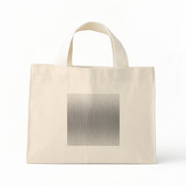 Brushed Aluminium Stainless Steel Textured Canvas Bags