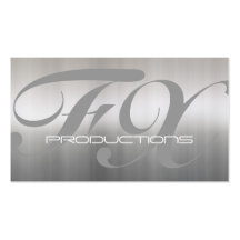 Brushed Aluminium Stainless Steel Textured Business Cards
