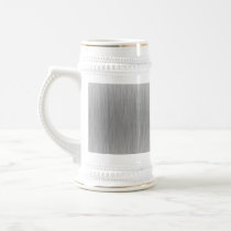 Brushed Aluminium Stainless Steel Textured Coffee Mug