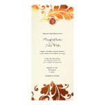brushed Copper Damask Paisley Wedding Invite