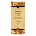 brushed Copper Damask Paisley Wedding Invite