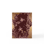 Brushed Copper Floral Note Card