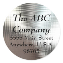 Brushed Metal Address Labels Stickers