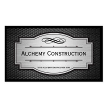 Brushed Metal and metal grate business cards