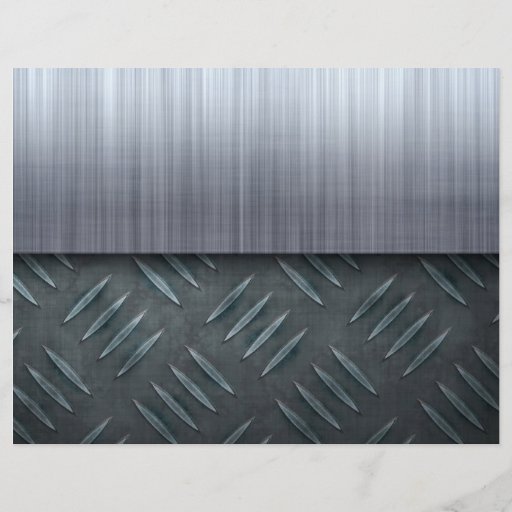 Brushed Metal Diamond Plate Template Custom Flyer