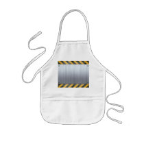 Brushed Metal Hazard Construction Layout Apron