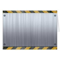 Brushed Metal Hazard Construction Layout