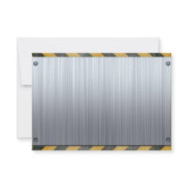 Brushed Metal Hazard Construction Layout