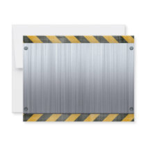 Brushed Metal Hazard Construction Layout