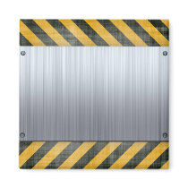 Brushed Metal Hazard Construction Layout