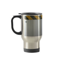 Brushed Metal Hazard Construction Layout Coffee Mug