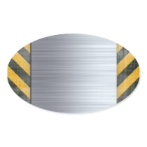 Brushed Metal Hazard Construction Layout