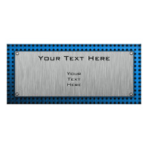 Brushed metal look Golf Rack Cards