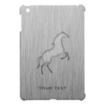 Brushed metal look Horse