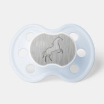 Brushed metal look Horse